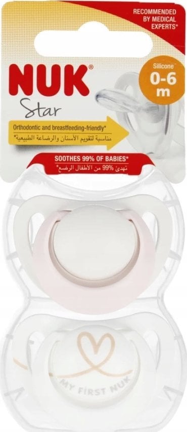 NUK NUK SMOCZEK USP 2EL 0-6M STAR ROZ/BI10730691 1/6