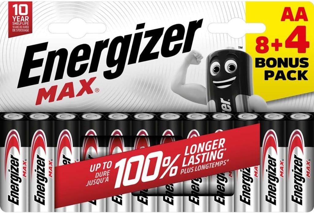 Energizer Max AA, Single-use battery, AA, Alkaline, 12 pc(s), 10 year(s), 167 mm