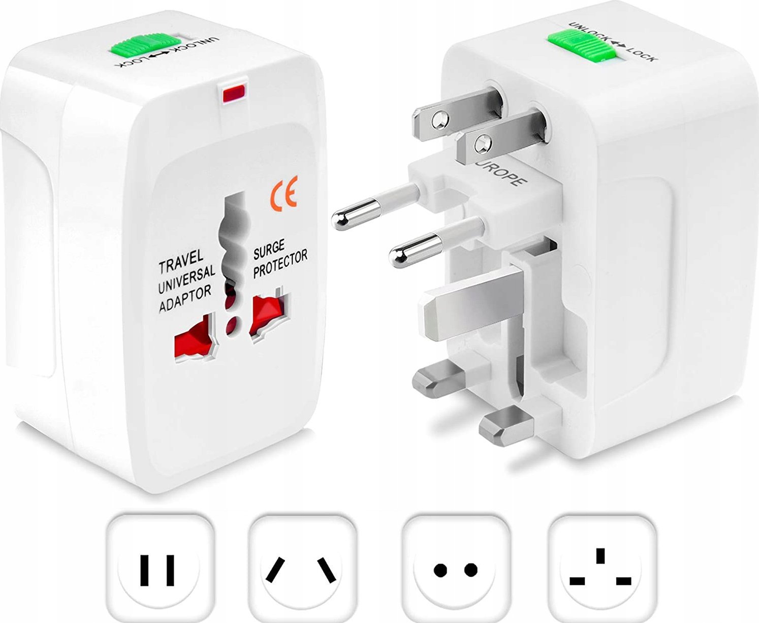 ADAPTER SIECIOWY PRZEJŚCIÓWKA GNIAZDKA PL USA UK EU CHINA PODROZNY ETUI