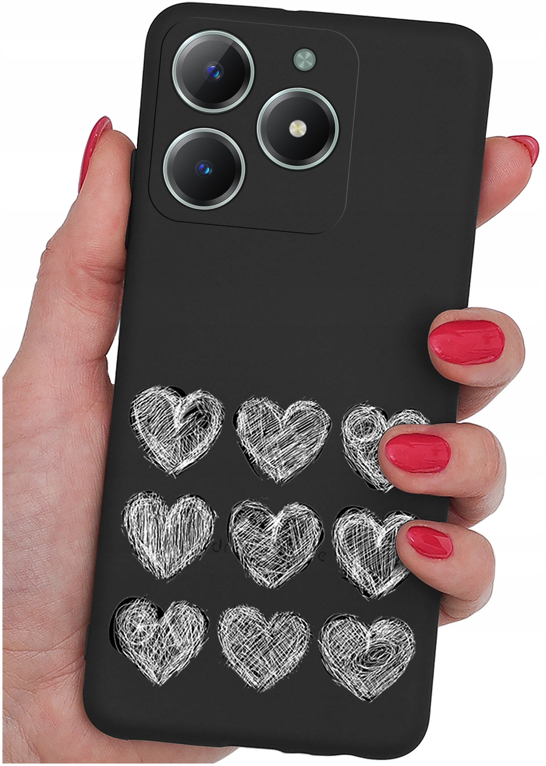 Etui do Realme C61 | C63 WZORY |SILIKONOWE MATT CASE + SZKŁO 9H