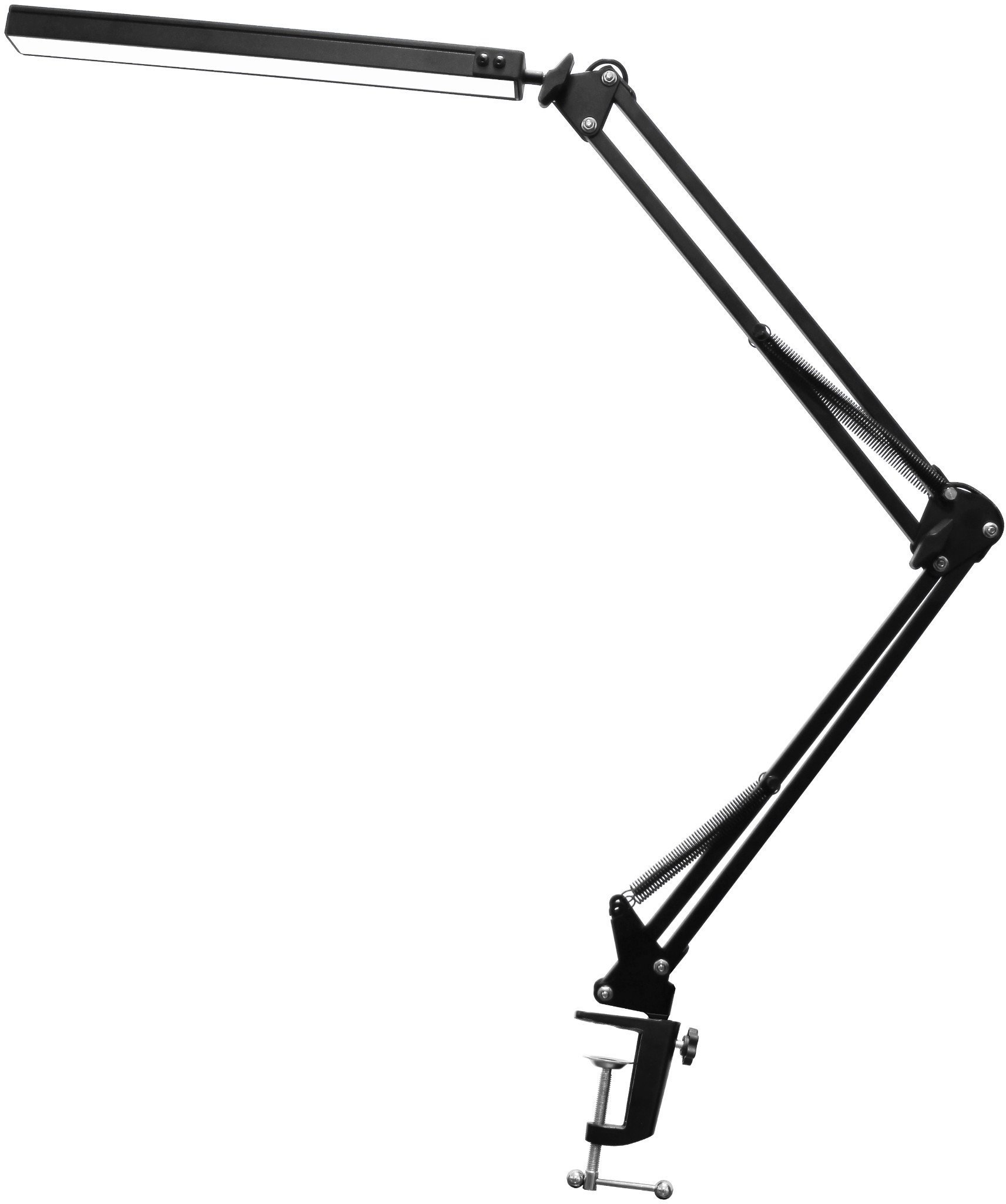 Table LED lamp with clamp AVIDE JAMES, 12 W, CCT, 450 lm, USB, black