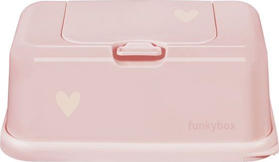 Funkybox Pojemnik na chusteczki, różowy, małe serce