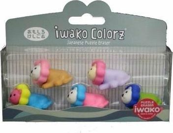 Iwako Zestaw gumek do ścierania - lew