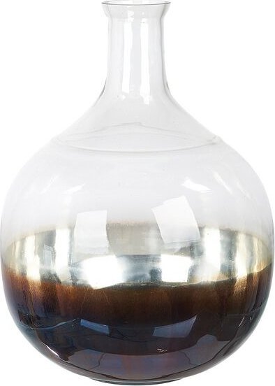 Beliani Wazon na kwiaty szklany 40 cm opalizujący wielokolorowy RAZALA!