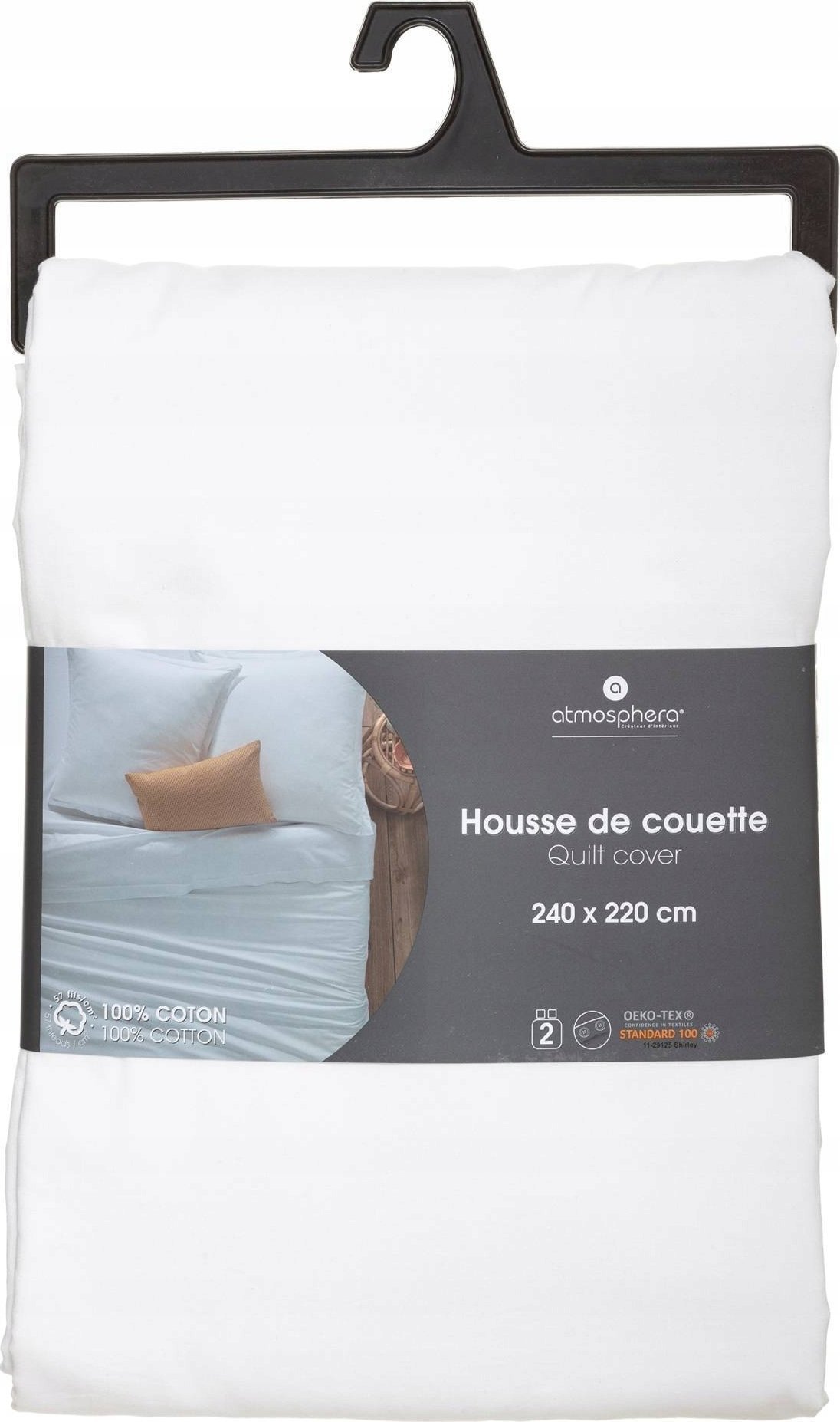 Atmosphera Poszwa na kołdrę, 240 x 220 cm, bawełna, biała