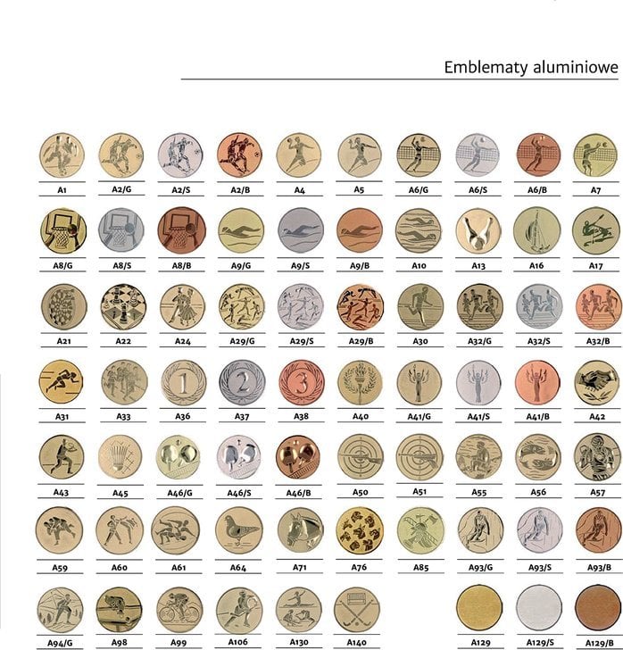 Victoria Sport Medal złoty ogólny z miejscem na emblemat 50 mm - medal stalowy