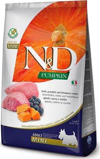 Farmina N&d gf pumpkin lamb&blueberry adult mini 7 kg