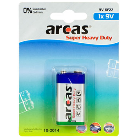 Arcas Bateria Super Heavy Duty 9V Block 1 szt.