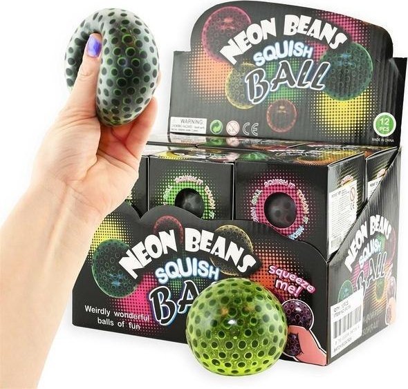 Sensoryczny gniotek z kulkami Neon 7cm MIX
