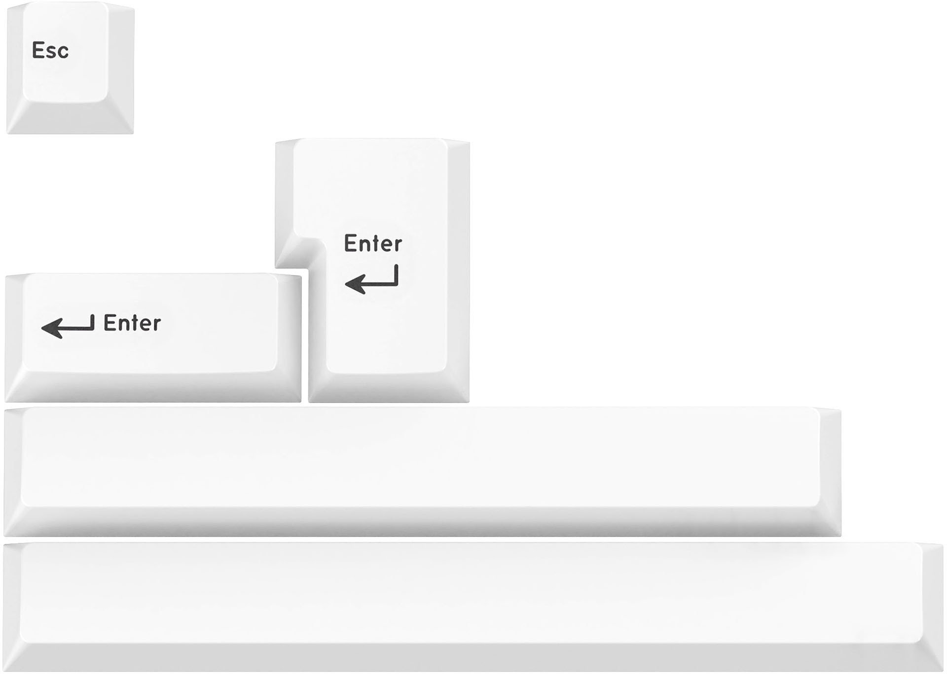 GMK Additional Kit, ABS-Keycaps, Double-Shot, Erweiterungsset fr ISO & ANSI schwarz auf wei