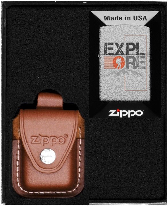 Zestaw ZIPPO Zapalniczka EXPLORE DESIGN Prezentowy No2