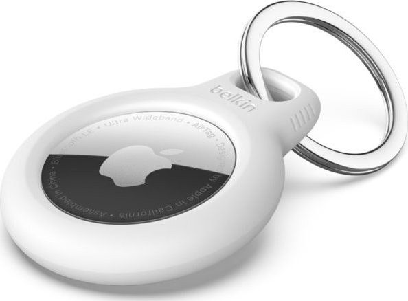 Belkin Secure AirTag Holder with Keyring - White