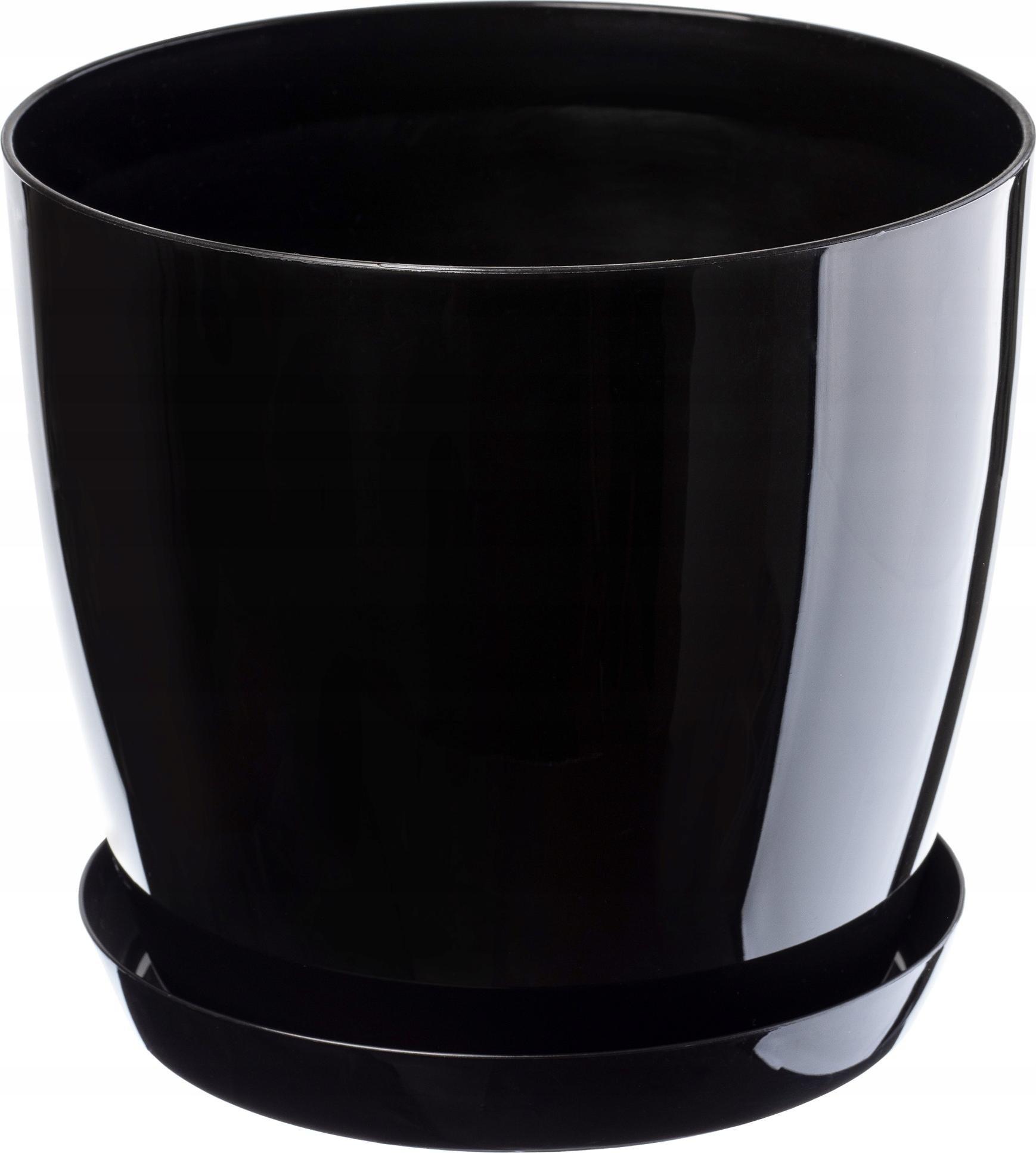 Kadax DONICZKA Z PODSTAWKĄ DONICA OSŁONKA 16cm CZARNA