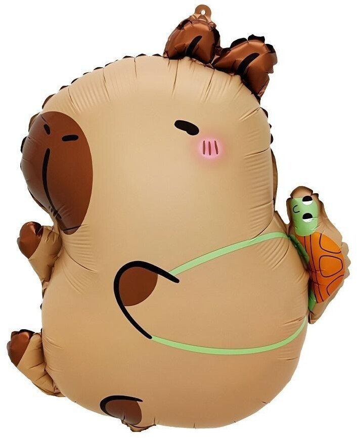 GoDan Balon foliowy Balon foliowy Kapibara z żółwiem 44x38cm