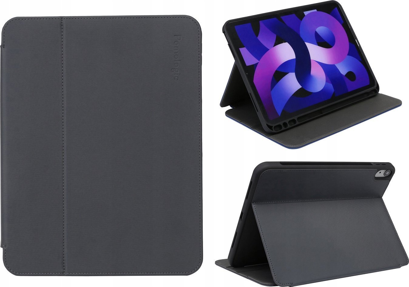 Etui na tablet Pomologic Obudowa ochronna BookFolio do iPad Air 10.9" 4/5G antracytowa