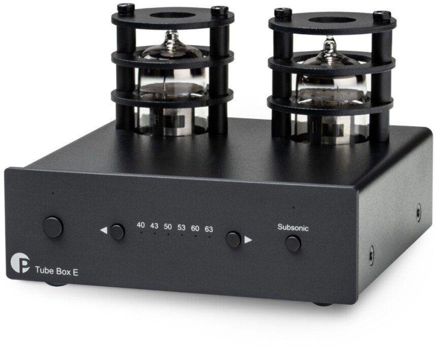 Pro-Ject Audio Systems Tube Box E czarny - lampowy przedwzmacniacz gramofonowy, czarny