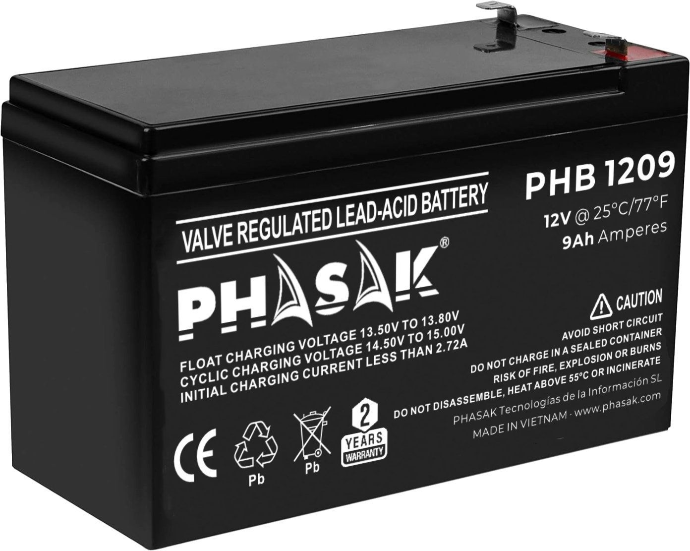 Bateria do Zasilacz awaryjny UPS Phasak PHB 1209 12 V