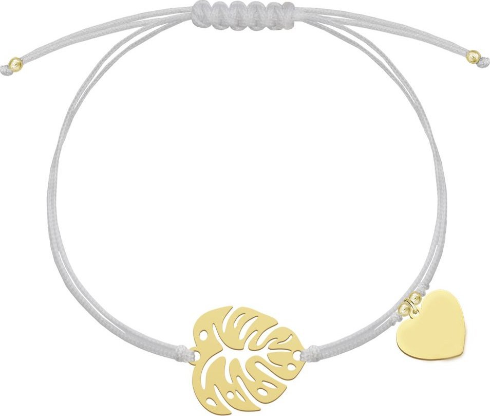 Radziszewska Jewellery Bransoletka Liść Monstery srebro pozłacane GRAWER GRATIS