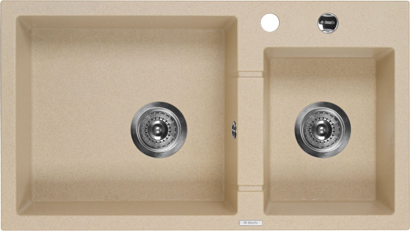 Zlewozmywak Deante Zlewozmywak 2-komorowy Piva bez ociekacza 44 x 78cm piaskowy (ZQI 7203)