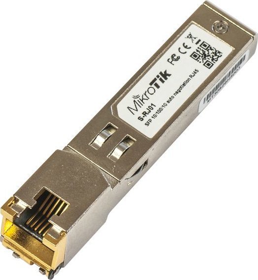 Moduł SFP MikroTik Mikrotik S-RJ01 moduł dla przełączników sieciowych Gigabit Ethernet