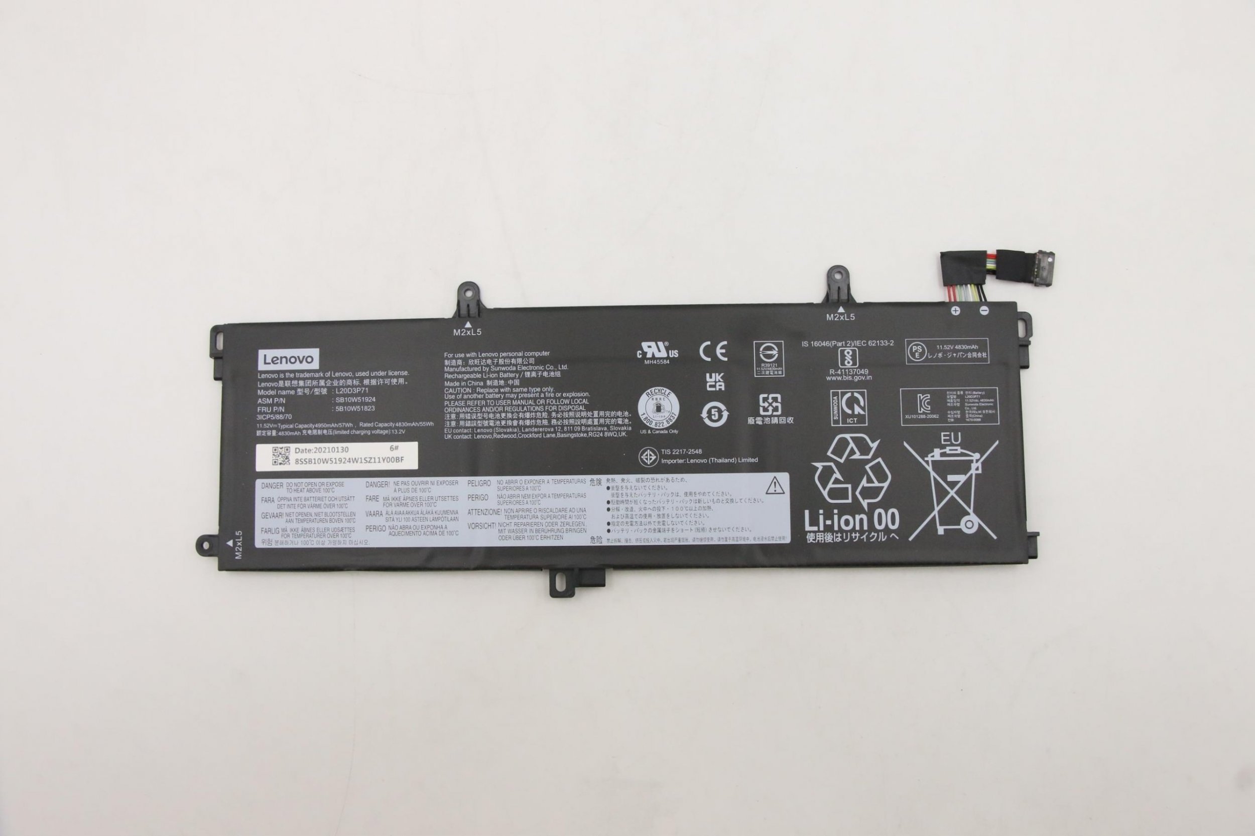 Bateria Lenovo Internal,3c,57Wh,LiIon,SWD