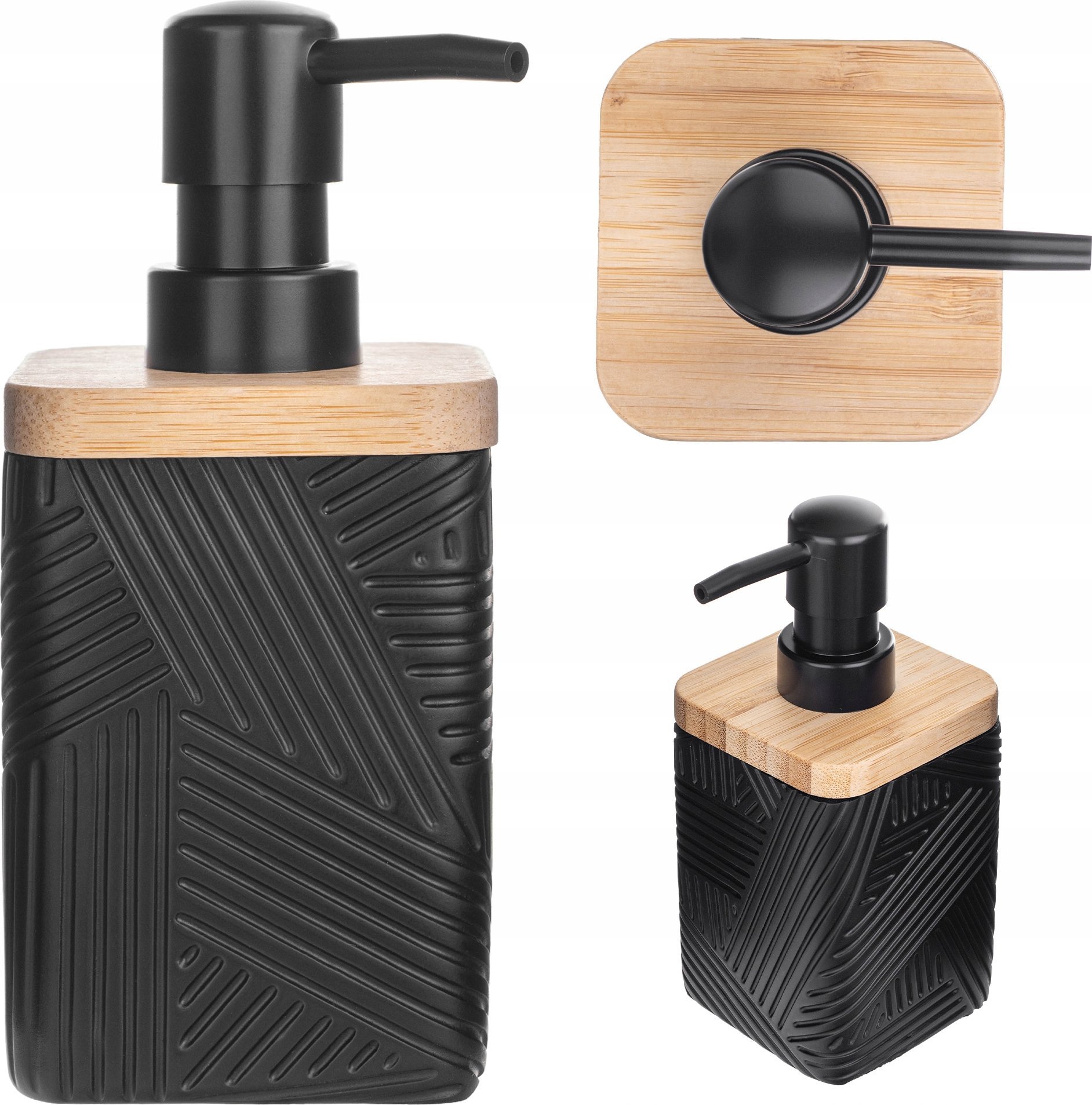 Dozownik do mydła Kadax Dozownik na mydło kwadratowy czarny