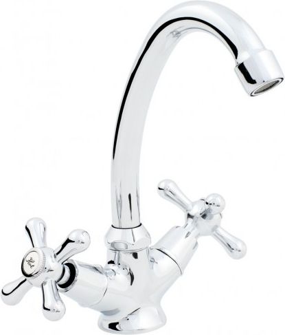 Bateria umywalkowa Hydroland Retro stojąca chrom (5900238565188)