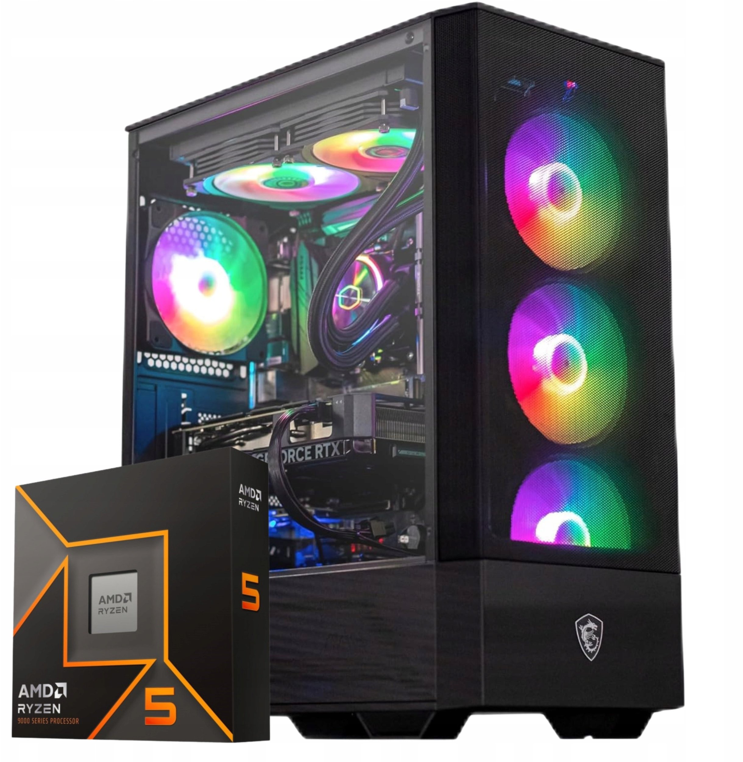 KOMPUTER GAMINGOWY RYZEN 5 9600X RTX 5060Ti 32GB DDR5 2TB M2