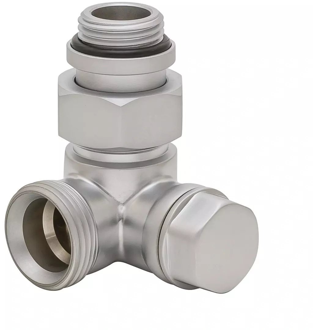 Zawór powrotny DN15, 1/2x3/4 GZxGZ, satyna - narożny lewy