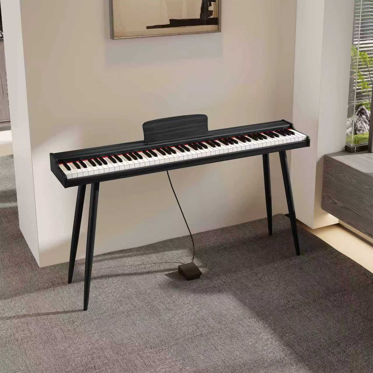 Pianino cyfrowe 88 klawiszy z nogami CANZONETTA czarne Mielczewski one size