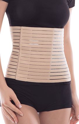 TOROS-GROUP Pas poporodowo-pooperacyjny z szynami usztywniającymi Lux porowaty beżowy r. 6 (152)