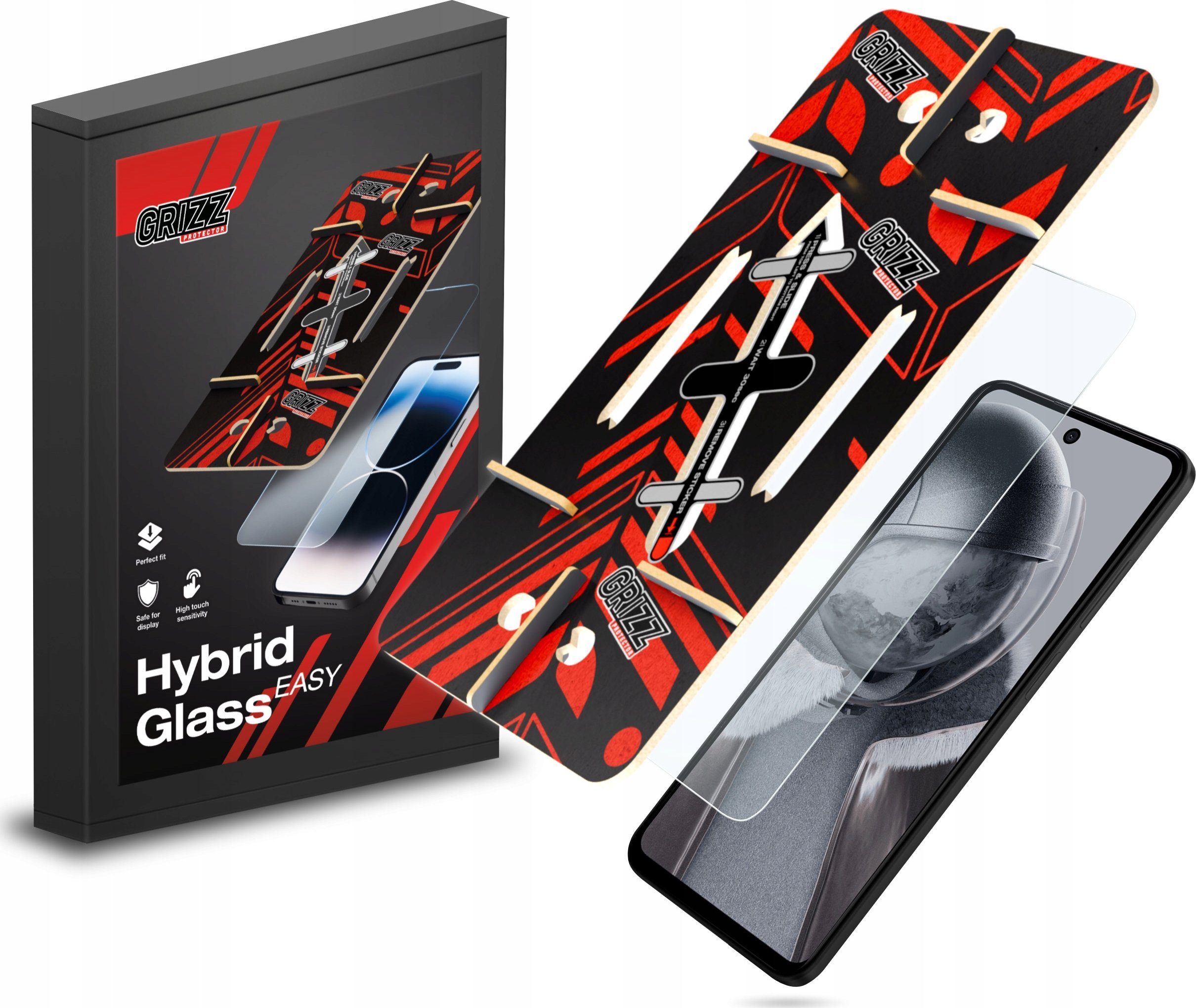 GrizzGlass Szkło hybrydowe HybridGlass Easy do HMD Pulse Pro