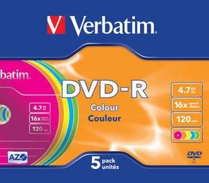Verbatim DVD-R 4.7 GB 16x 5 sztuk (43557)