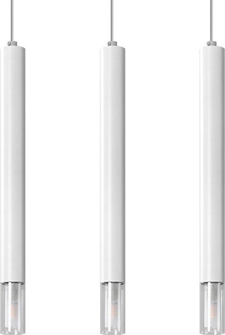 Lampa wisząca Lumes Biała potrójna lampa wisząca nad stół - S161-Tixa