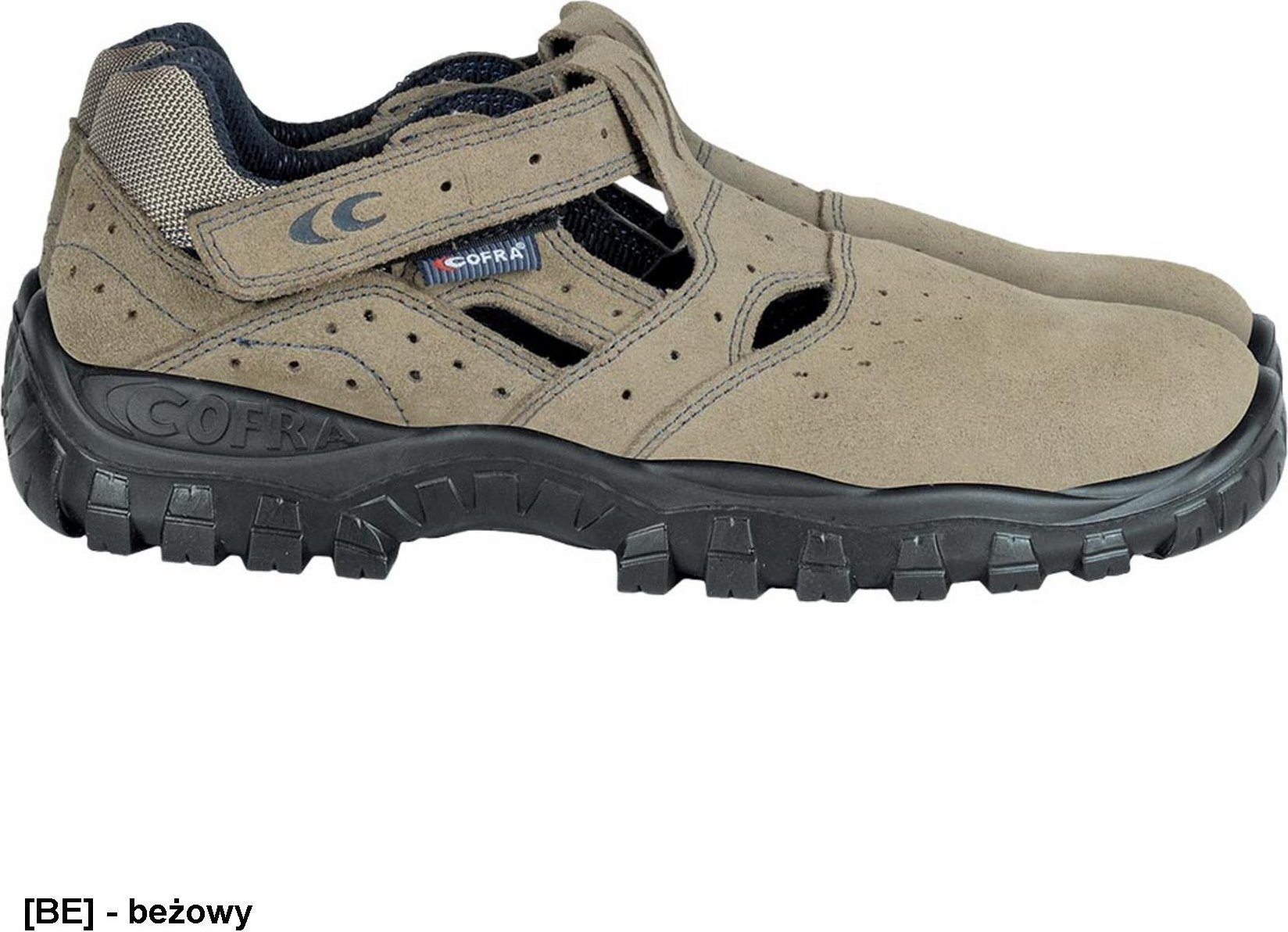 Cofra BRC-MIZAR - dziurkowana zamszowa skóra, stalowy podnosek i wzmocnienie śródstopia, wkładka antystatyczna 45