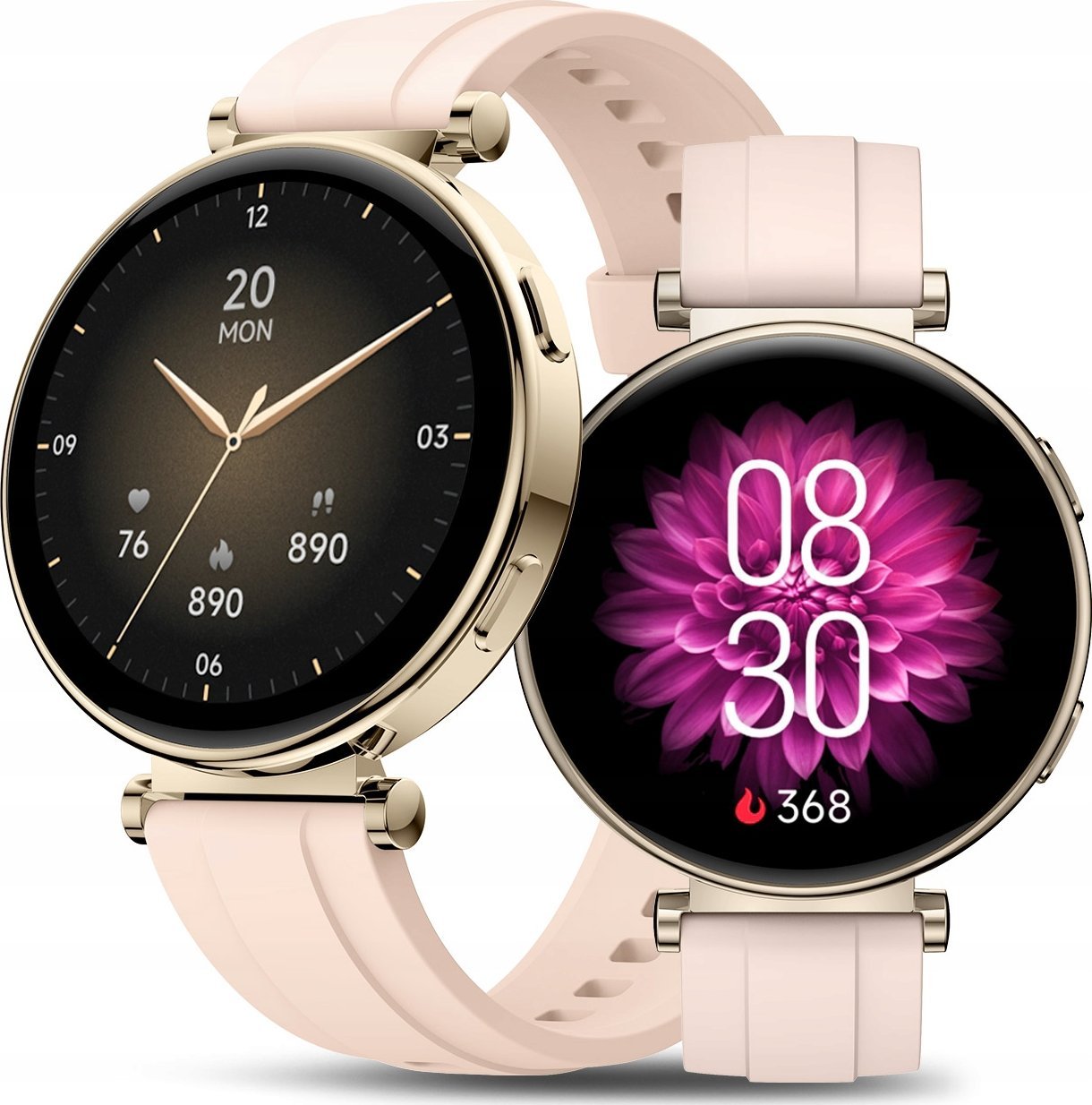 Smartwatch Damski Zegarek - Wodoodporny Rozmowy Menu PL - Złoty dla Kobiety