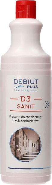 Debiut Plus Professional D3 Sanit - Preparat do codziennego mycia sanitariatów - 1 l