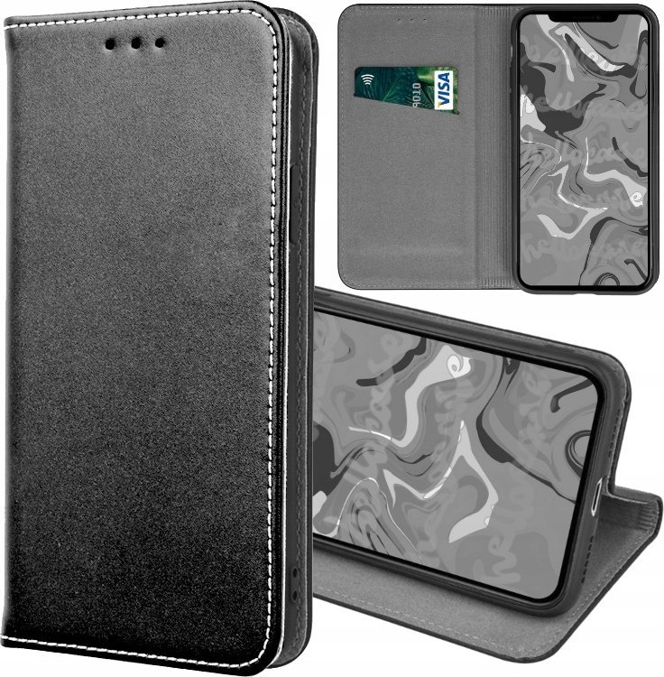 Hello Case Etui Book Magnetic Skórzane Apple iPhone 14 (Czarne)