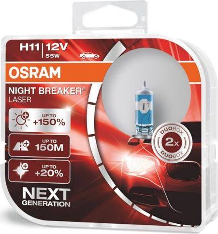 Osram Żarówki halogenowe Osram H11 12V 55W PGJ19-2 NIGHT BREAKER SILVER+100% /2szt./