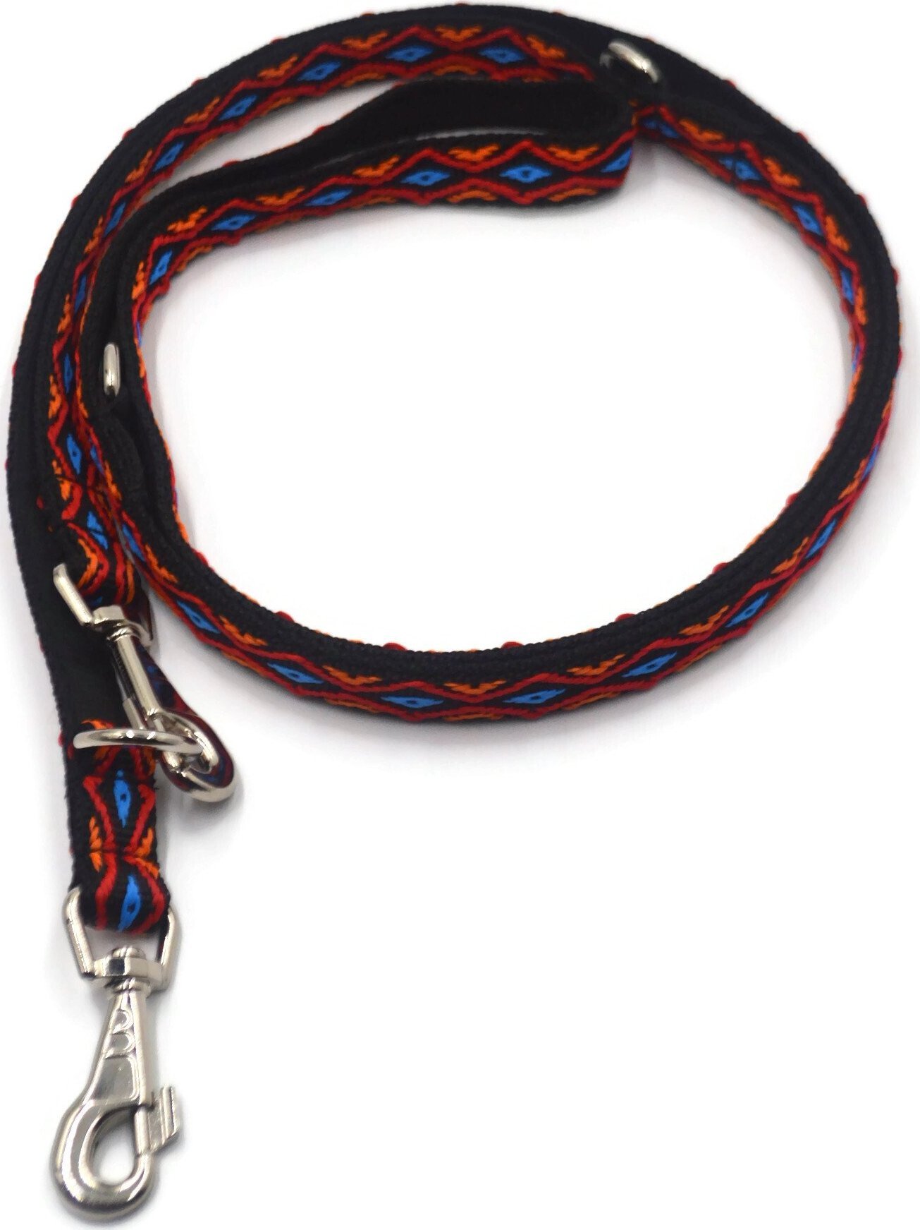 Alizoo Podwójna przepinana smycz dla dużego psa 25mm/220cm Romb - ALIZOO