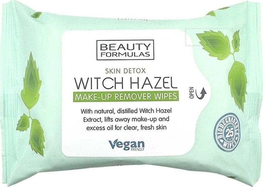Beauty Formulas BEAUTY FORMULAS_Witch Hazel Make Up Remover Wipers chusteczki do demakijażu 25szt