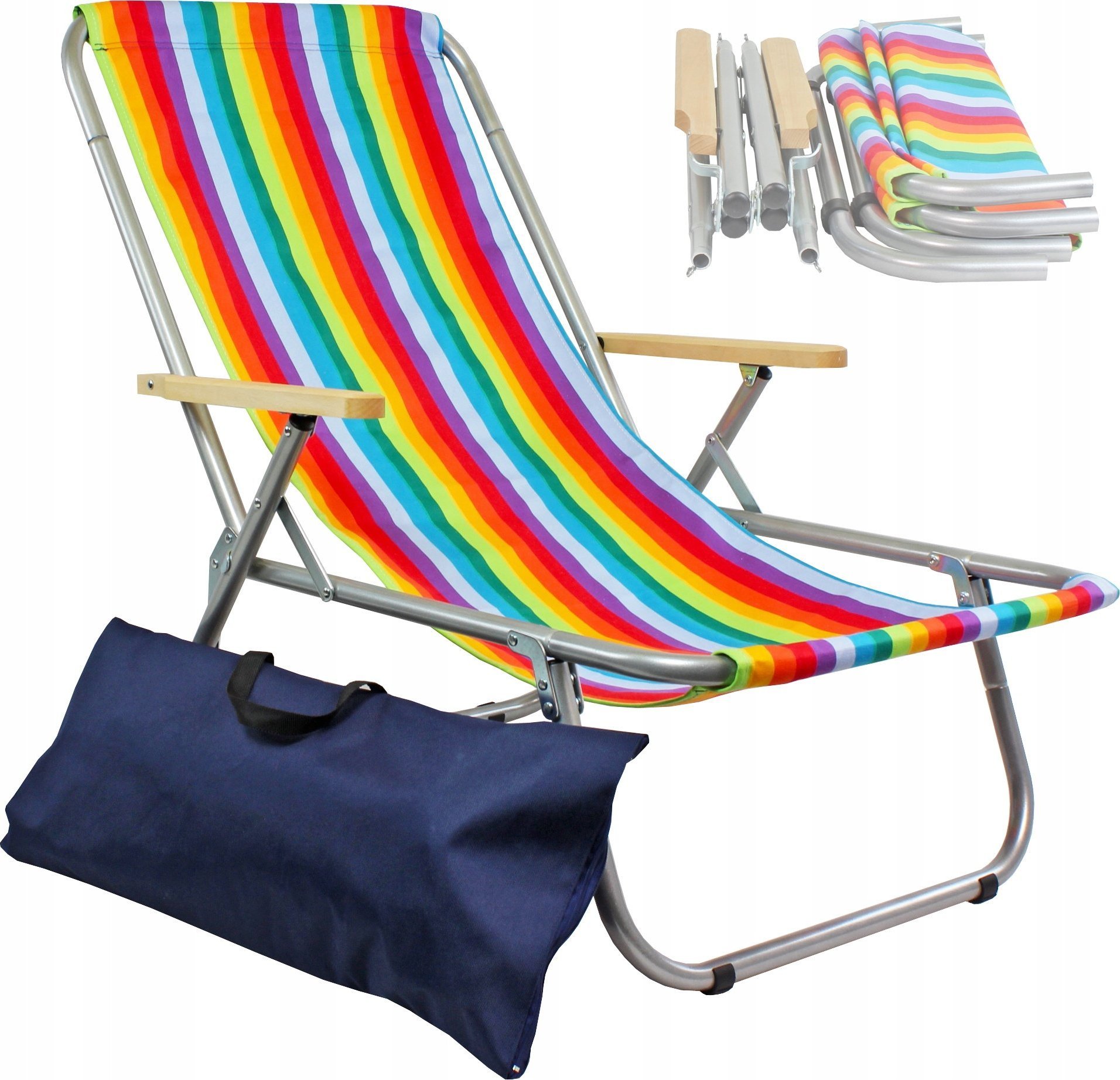 E-sezon Leżak plażowy składany do torby, 150 kg, TE