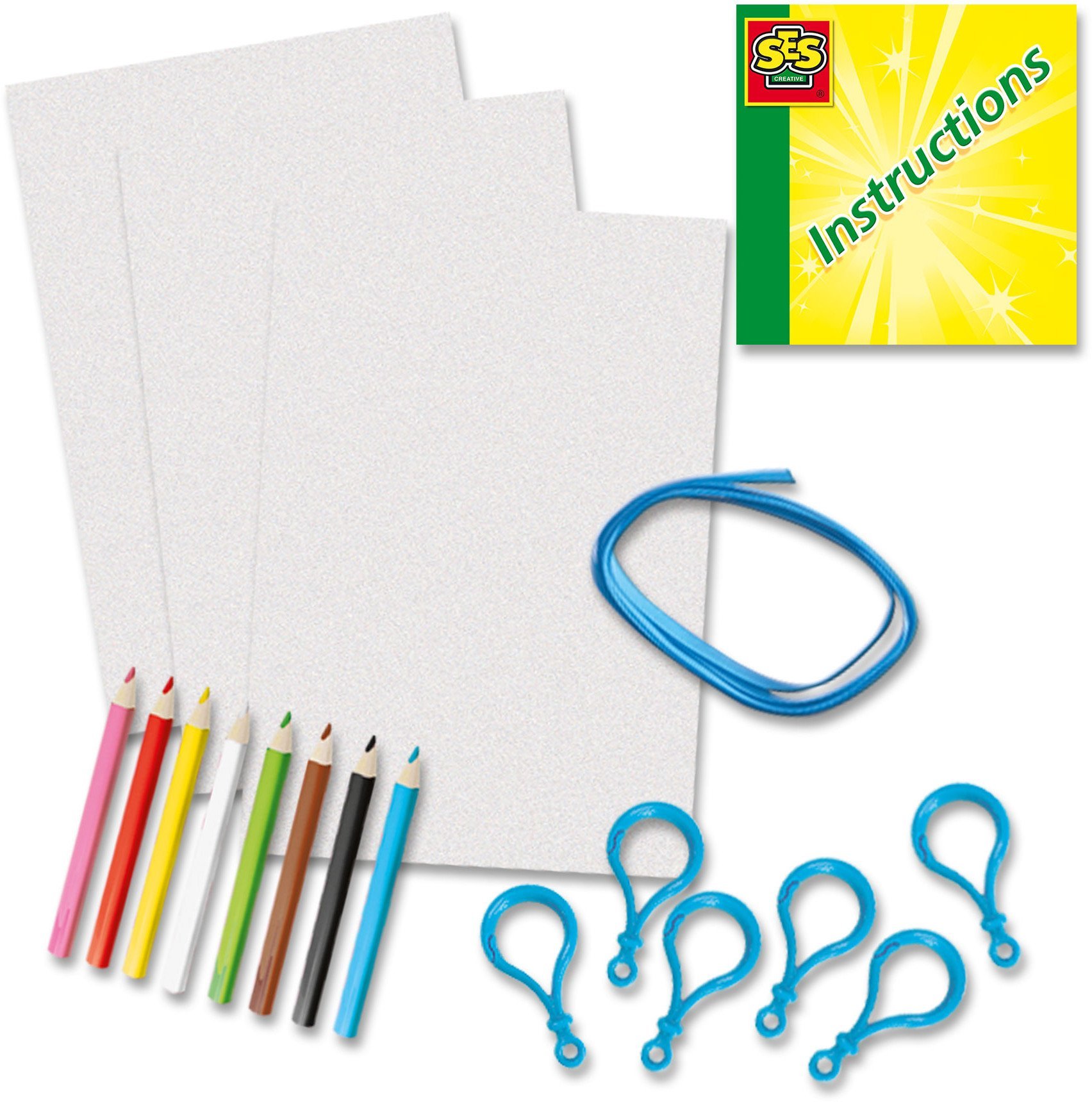 SES Folia termokurczliwa breloki dinozaury 14294