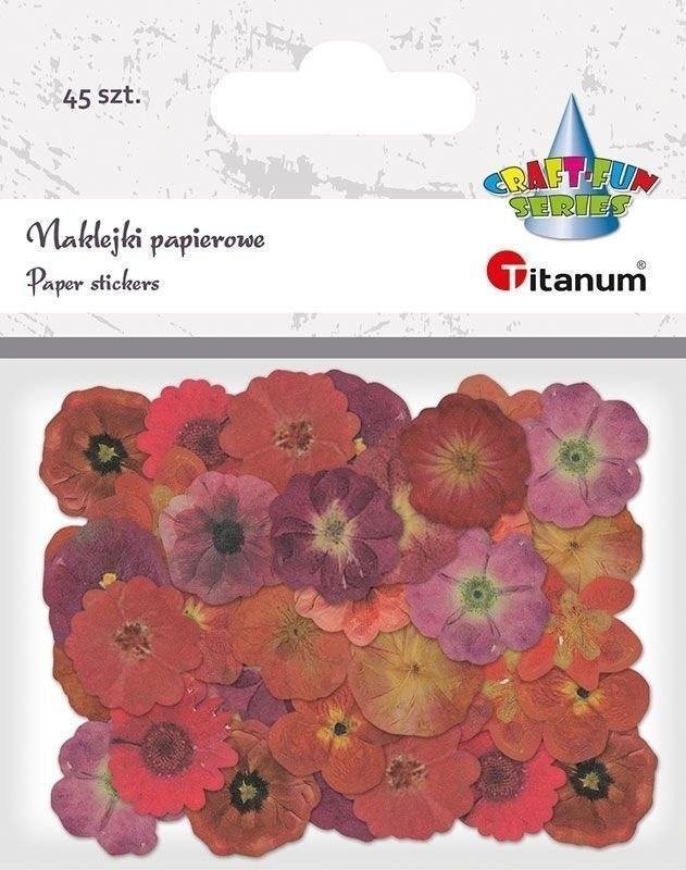 Titanum Naklejki papierowe Kwiaty mix 45szt
