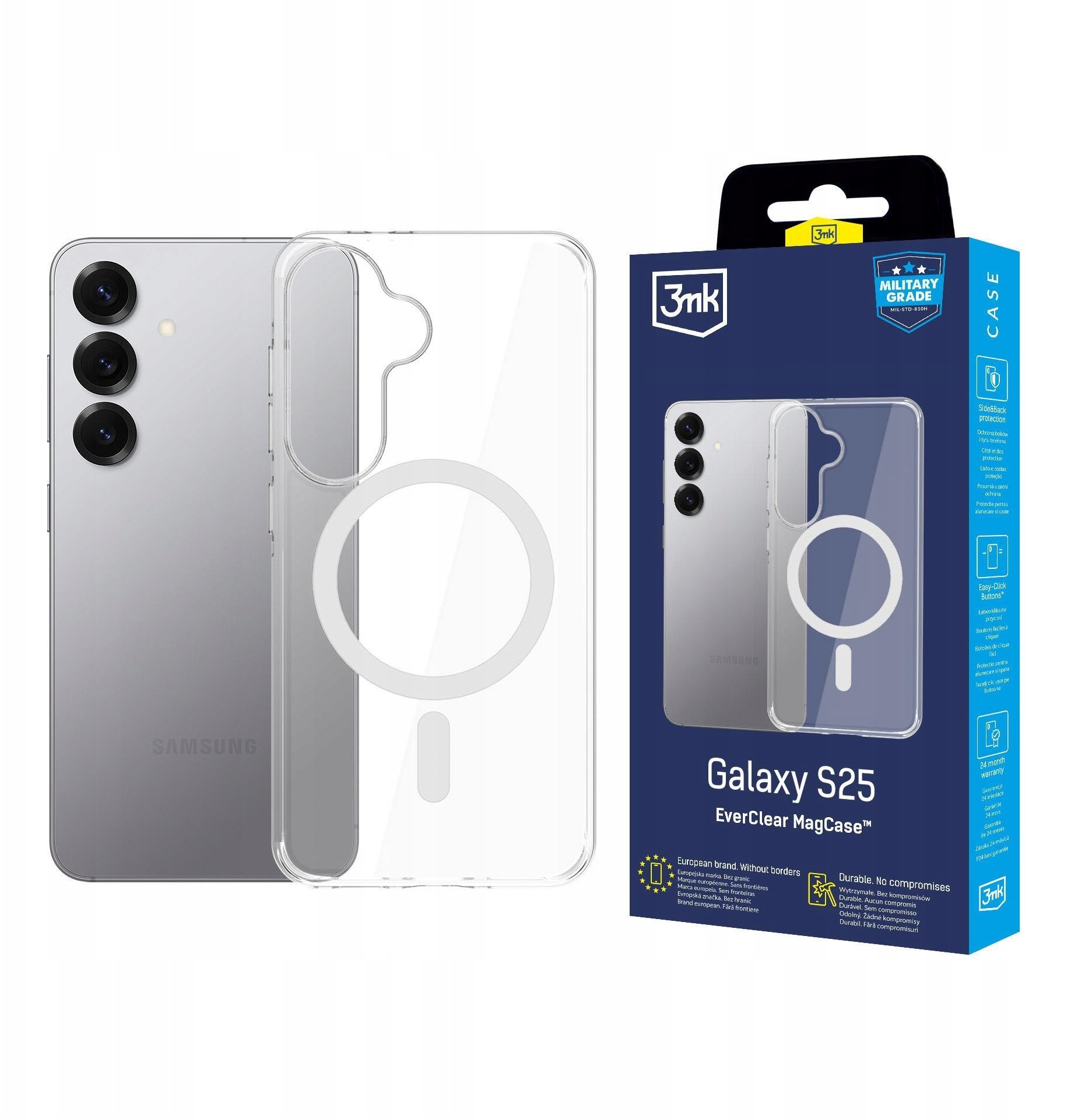Etui 3MK EverClear MagCase do Samsung Galaxy S25