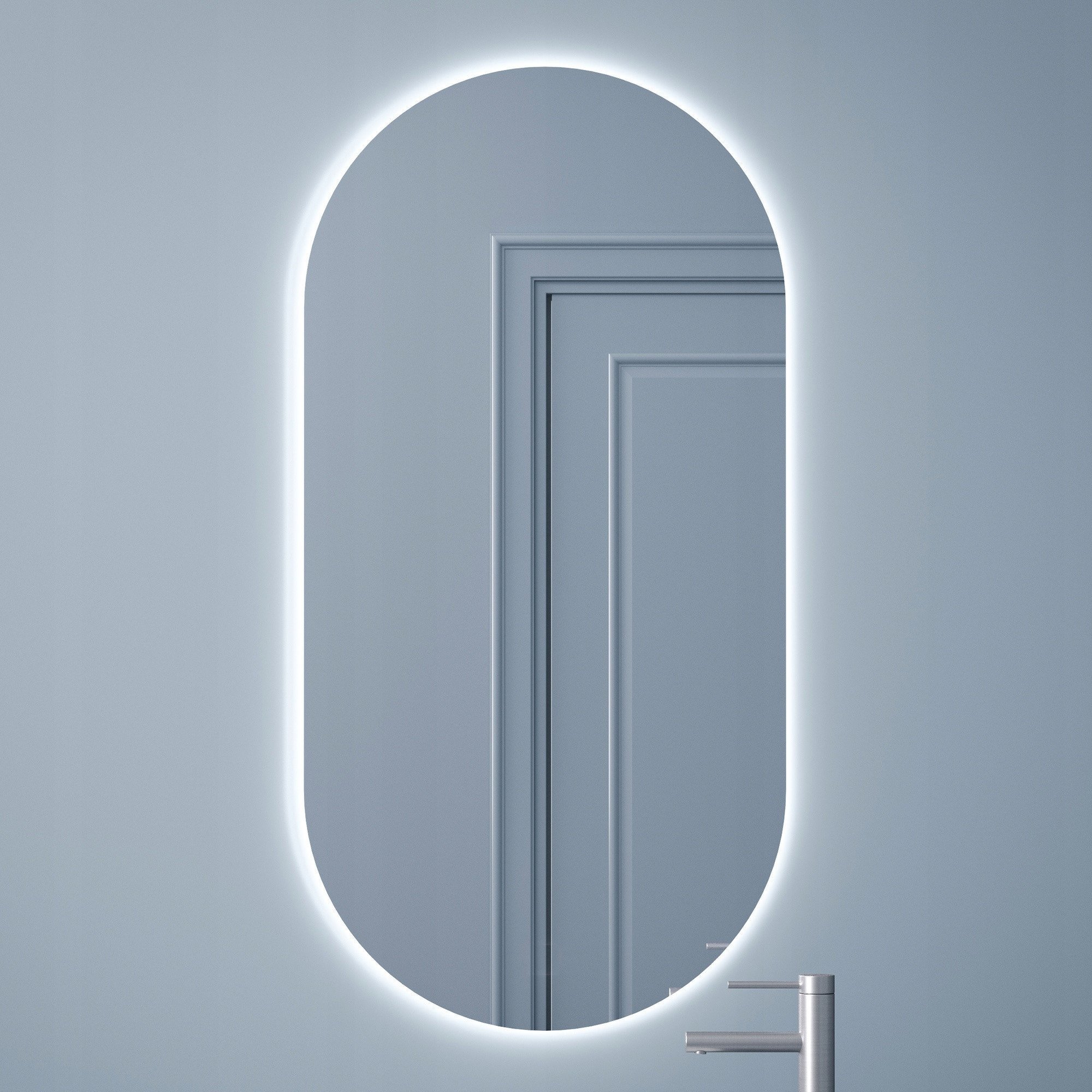 MIRROR ENLIGHTED LED LUNA OVAL 100X40