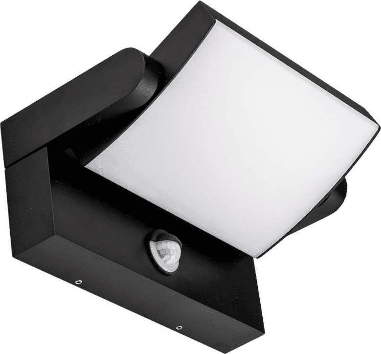 Kinkiet V-TAC Kinkiet Oprawa Elewacyjna V-TAC 17W LED Czujnik Ruchu Czarna IP65 VT-11020S ciepła 2520lm