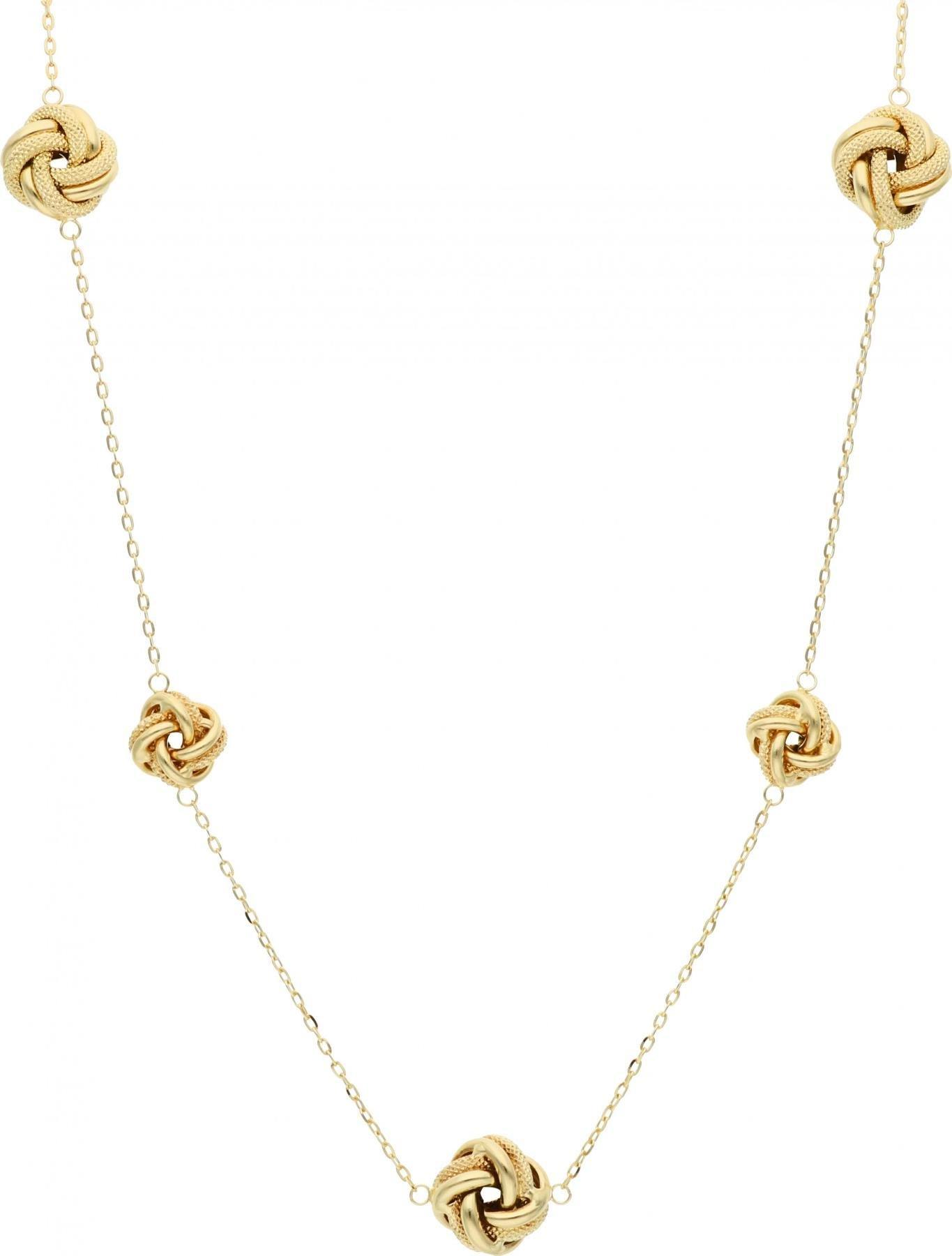 Rosanto Złoty naszyjnik z supełkami 75 cm 585 14k