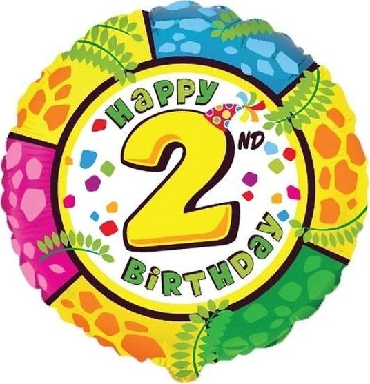 Balon foliowy Happy Birthday - 2 48cm