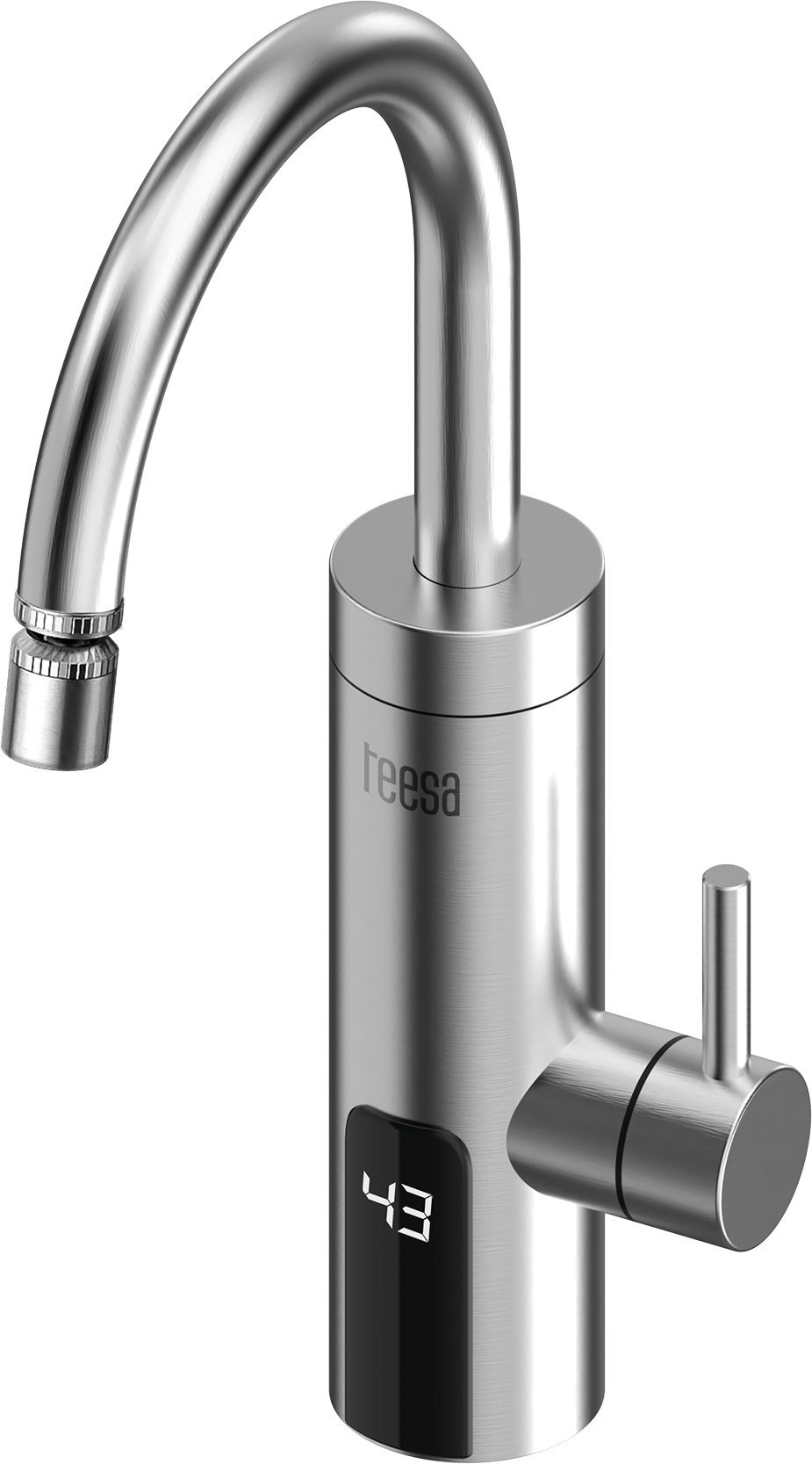 Przepływowy podgrzewacz wody - bateria kuchenna metalowa